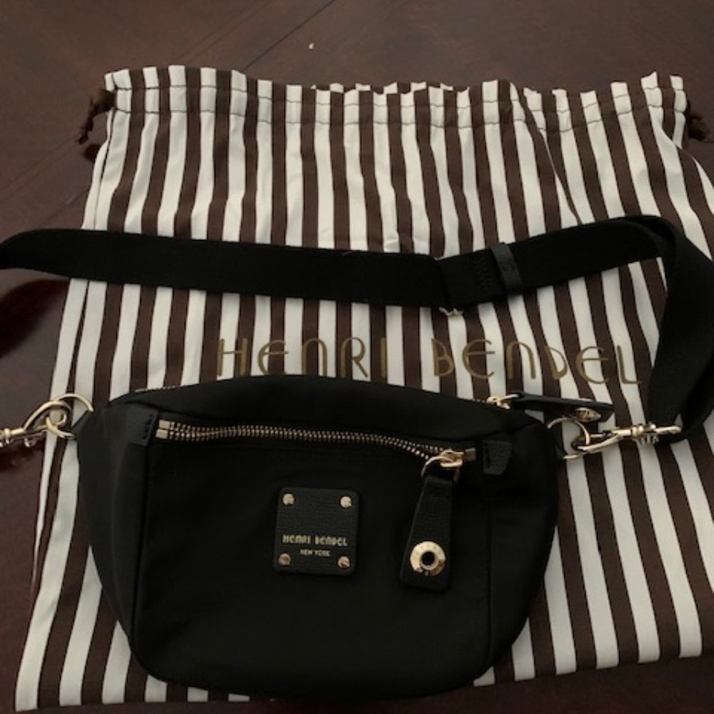 Henri Bendel Jetsetter Black Nylon belt bag